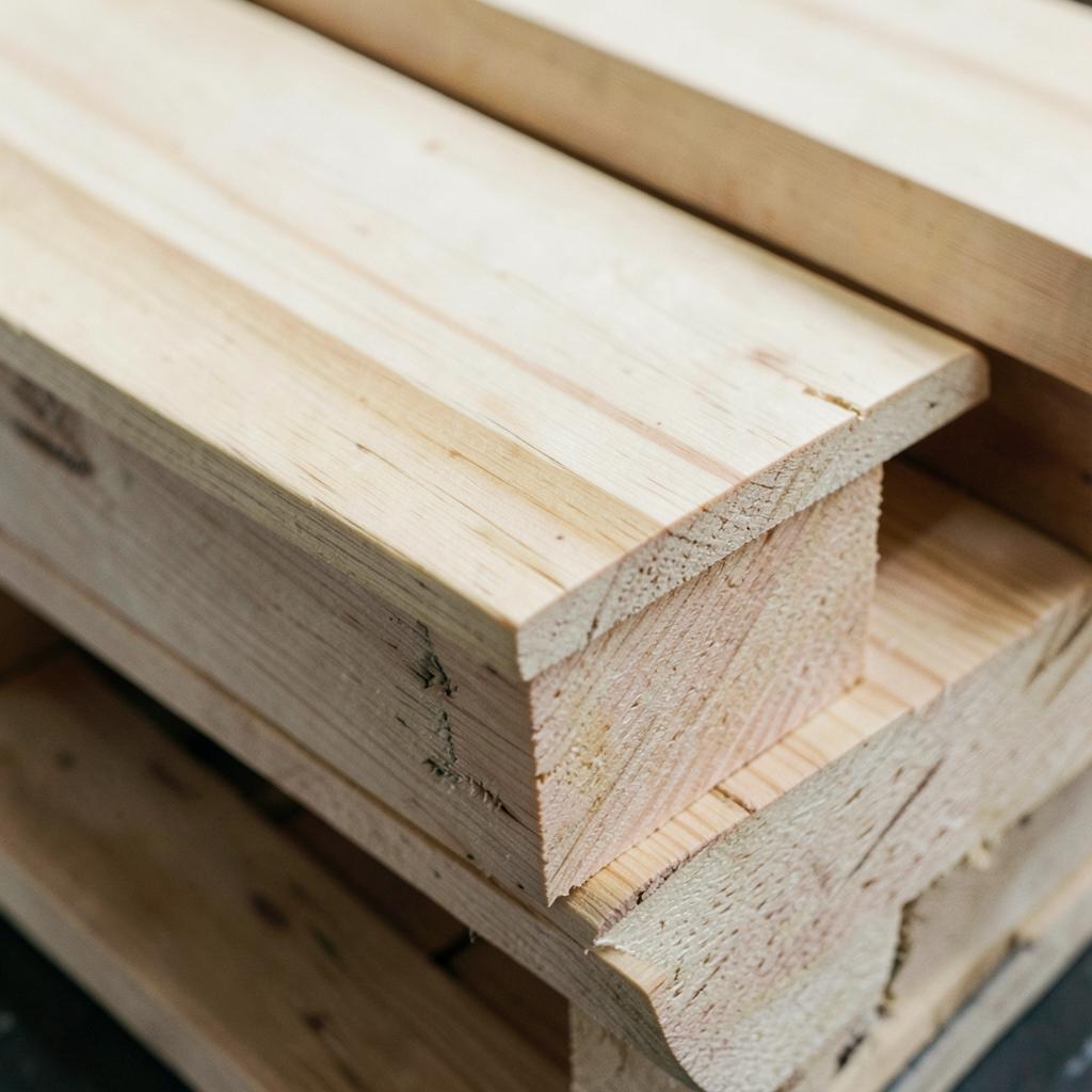 Detalhe das tábuas de madeira de um pallet
